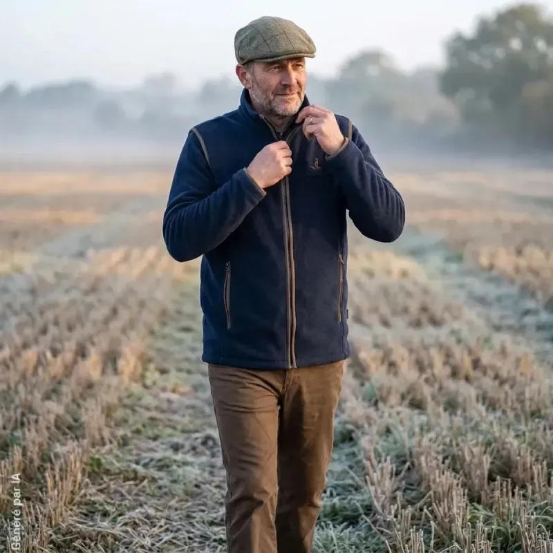  Gilet polaire sans manche Homme Percussion® Scotland bleu