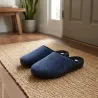 Chaussons Mules Clot Bleus - Made in France