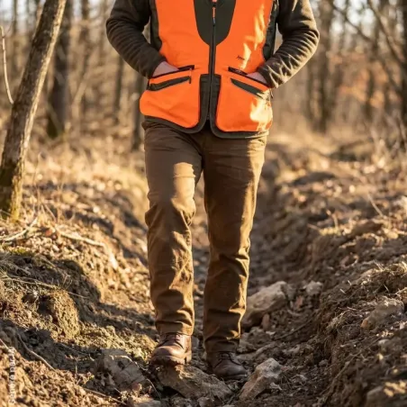 Gilet de chasse Prohunt Springer orange/kaki