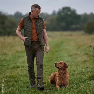 Gilet matelassé-tricot Deerhunter Moor vert