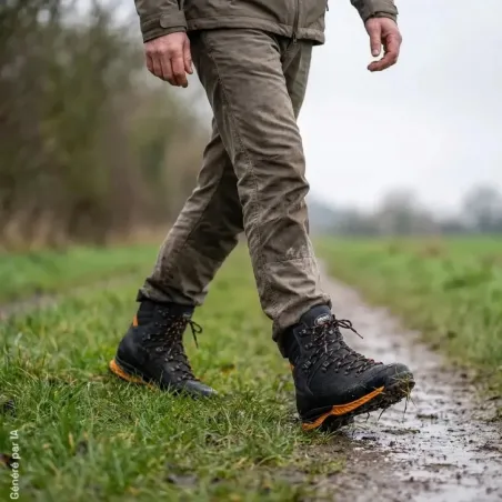 Chaussures de Randonnée Meindl Vakuum 3.5 Gris Anthracite et Orange