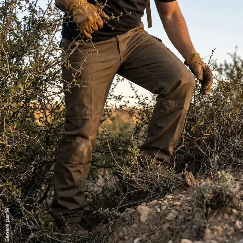 Pantalon de chasse treillis kaki
