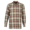 Chemise coton doublée polaire kaki rouge 130g/m² poche poitrine