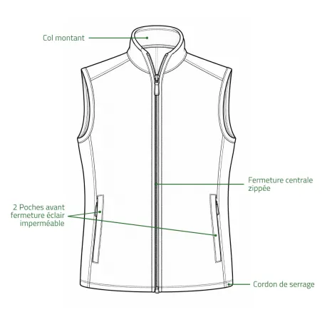 Gilet polaire Deerhunter Cumbria vert sans manches | Ducatillon