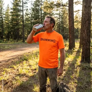 T-Shirt Browning Teamspirit Orange Blaze Respirant