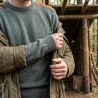 Pull col rond Verney Carron La Ligne Rocheval vert forêt