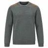 Pull col rond Verney Carron La Ligne Rocheval vert forêt