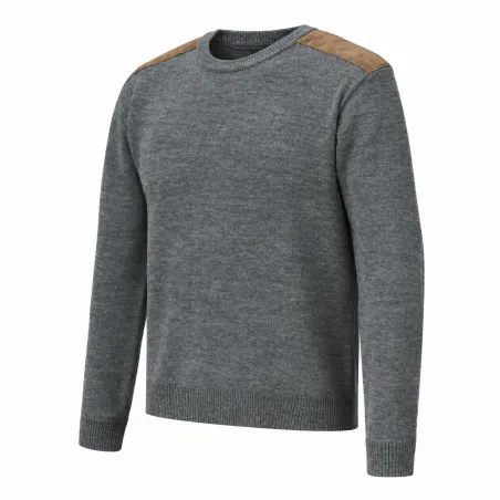 Pull col rond Verney Carron La Ligne Rocheval vert forêt