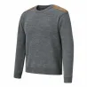 Pull col rond Verney Carron La Ligne Rocheval vert forêt
