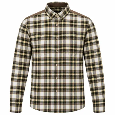 Chemise à carreaux Verney Carron La Ligne Montarcy marron