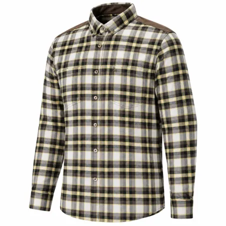 Chemise à carreaux Verney Carron La Ligne Montarcy marron