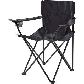 Chaise Easy C1 Pliable Noir - Structure Acier & Polyester 600D