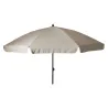Parasol de jardin inclinable Ø 2 m taupe - Toile polyester 180 g/m² - Protection UPF 30+