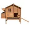 Poulailler en bois surélevé 140x90x135 cm - Espace confortable pour poules