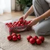 Lot de 100 Boules de Noël Rouges - Décoration Festive Variée