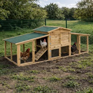 Poulailler Villa Cocotte en pin pour 4 poules | Ducatillon