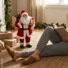 Décoration Père Noël Debout 80 cm avec Cadeau - Rouge