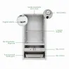 Fumoir Peetz 75 cm en acier aluminisé chaud et froid