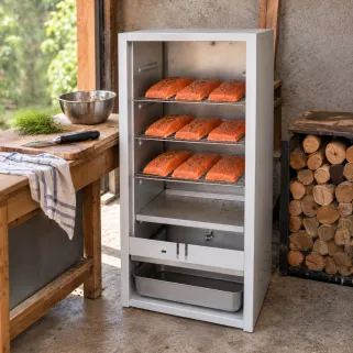 Fumoir Peetz 75 cm en acier aluminisé chaud et froid