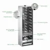 Fumoir Peetz inox 120 cm 40 poissons | Ducatillon