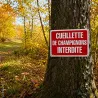 Cueillette champignons interdite alu 30x20 cm | Ducatillon