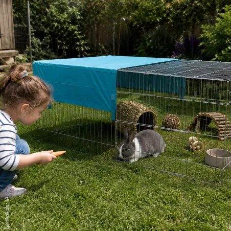 Grande cage à pâturer + protection solaire