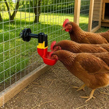 Abreuvoir automatique cage clapier volailles et oiseaux godet Ø3,8cm Olba