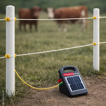 Poste électrificateur solaire SC25 tension 6200 v accu intégré