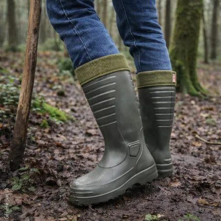 Bottes Lemigo isolantes EVA kaki avec doublure amovible