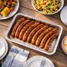Lot de 4 plateaux en aluminium pour barbecue - 32x23x4 cm