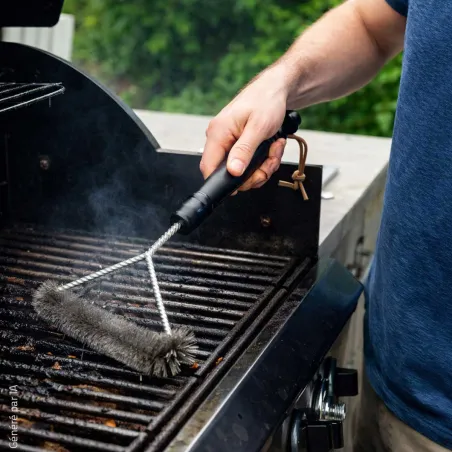 Brosse triangulaire nettoyage barbecue - 30 cm