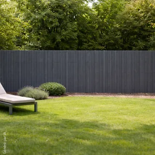 Canisse PVC grise double face 1,5 × 5 m | Ducatillon