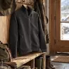 Gilet homme Galéo vert zippé avec doublure en micropolaire