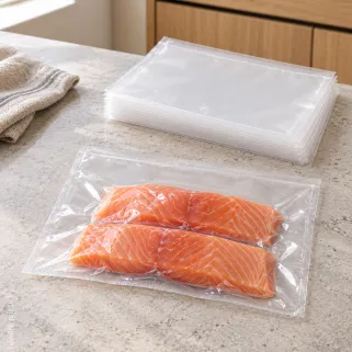 Lot de 50 sachets sous vide 20x30 cm pour conservation alimentaire