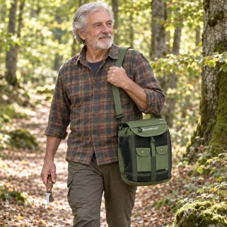 Sac à Champignons Vert avec Armature Anti-Écrasement