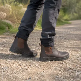 Chaussures Solidur Solden O6 en cuir pleine fleur à zip