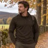 Sous-pull chauffant Deerhunter Heat Game marron col zippé