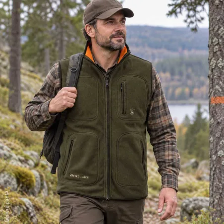 Gilet polaire réversible Deerhunter Gamekeeper orange vert