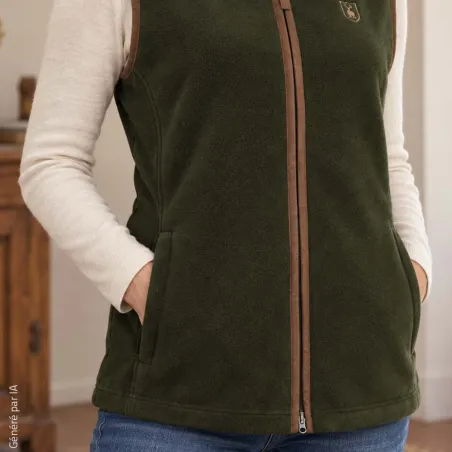 Gilet polaire femme Deerhunter Cumbria vert 360 g/m² | Ducatillon