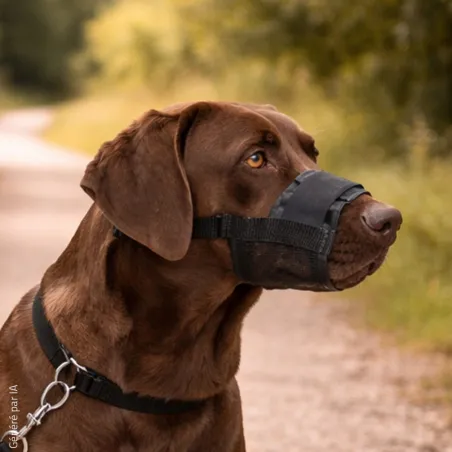 Muselière en nylon réglable pour chien