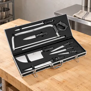 Mallette boucher professionnelle alu 8 pièces Pradel Excellence