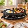 Grill et Raclette Alpina Gourmet 8 personnes 1200W 47x12x32cm