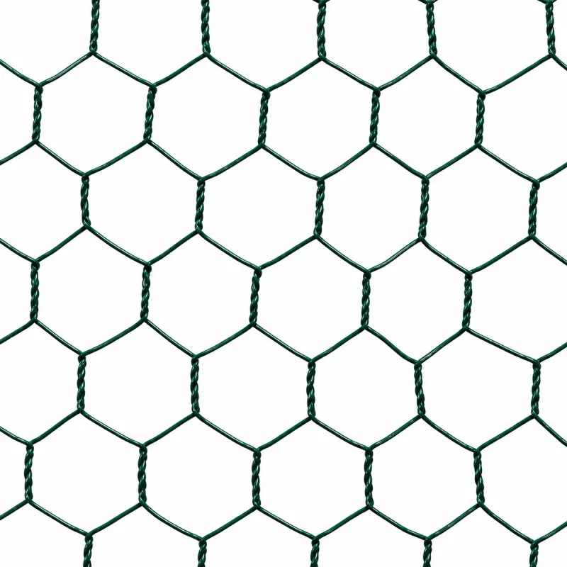 Grillage à maille hexagonale 25mm plastifié vert - Hauteur 0,5m - Rouleau de 10m