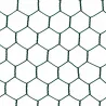 Grillage à maille hexagonale 25mm plastifié vert - Hauteur 0,5m - Rouleau de 10m