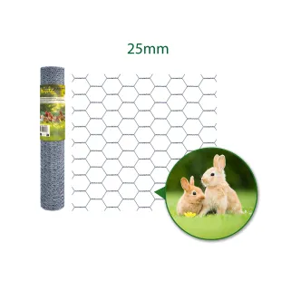 Grillage maille hexagonale galvanisé 25mm - Hauteur 2m - Rouleau 50m