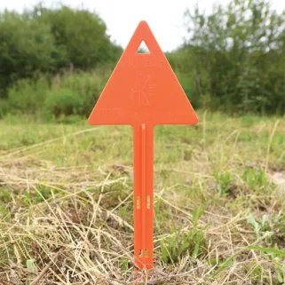 Lot 2 piquets de battue angle tir 30° orange