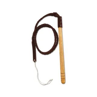 Fouet de chasse tressé cuir gras