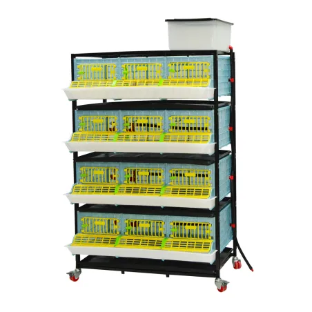 Cage engraissement cailles/perdrix 4 étages - CIMUKA