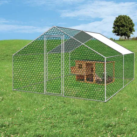 Enclos volaille tube métal galvanisé de 6 à 24 m²