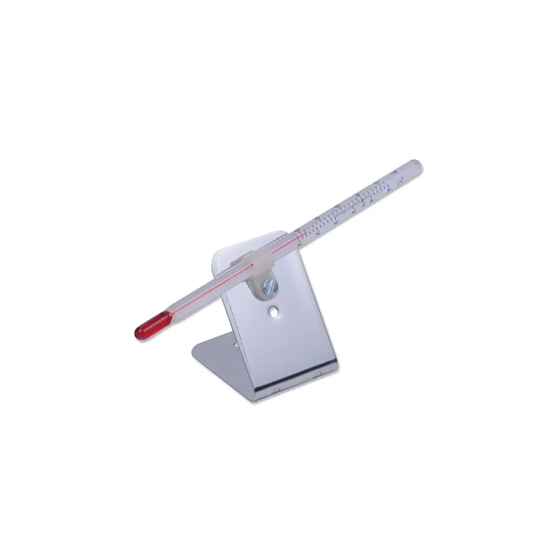 Thermomètre tube rouge avec support - OLBA